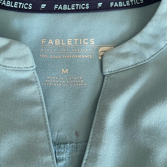 Fabletics Light Blue V-Neck Blouse - Picture 2 of 7